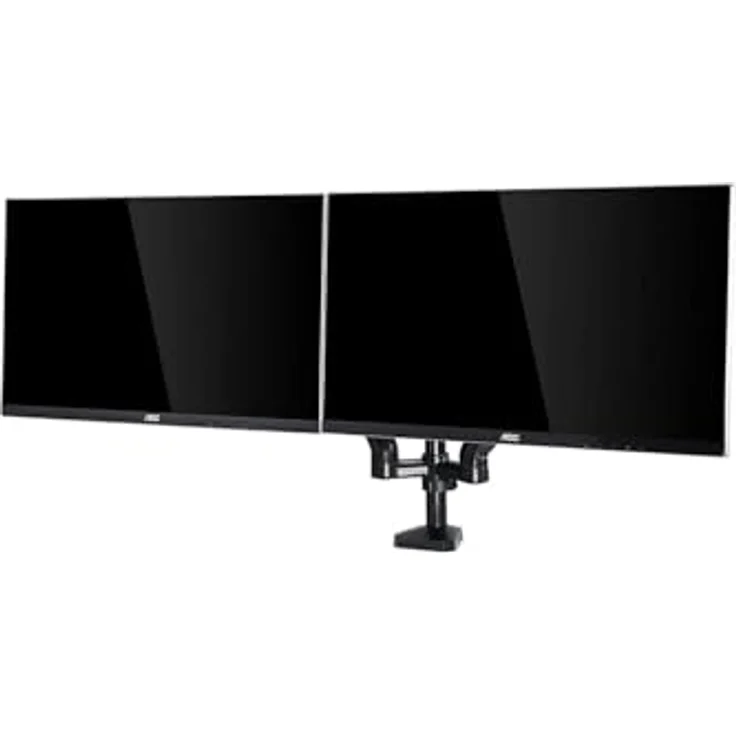AOC AD110DX Dual-Monitorarm, Tischhalterung für 2 Bildschirme bis 32 Zoll, Schwarz, mit USB-Hub und 360° Schwenkfunktion – Bild 4