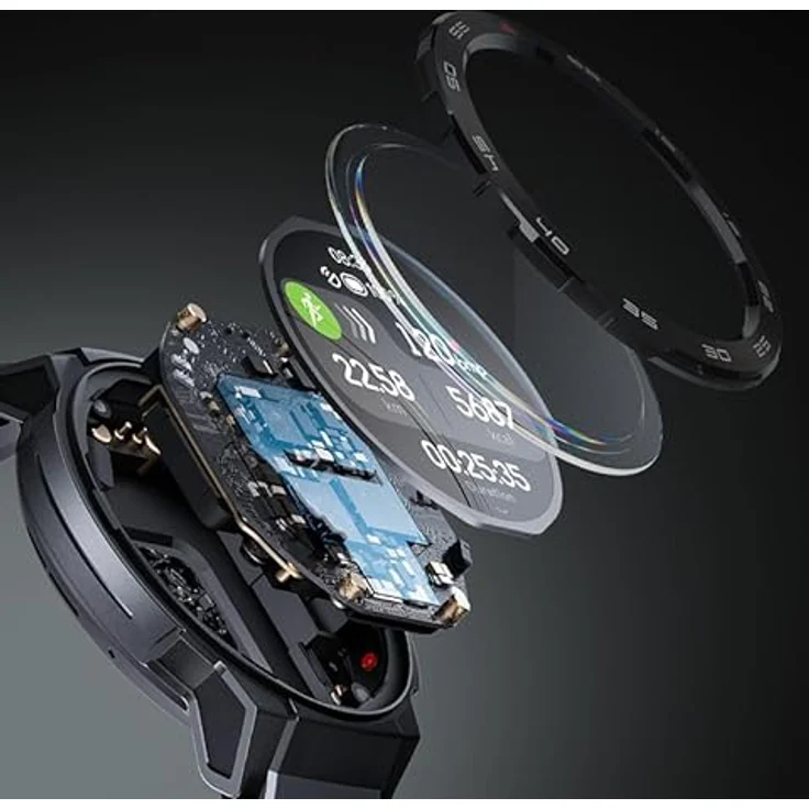 Mibro Smart Watch GS Pro (Schwarz) - 1,4 Zoll Amoled Display, Bluetooth Anrufe, 20 Tage Akkulaufzeit, 5ATM wasserdicht, GPS-Positionierung, 105 Sportmodi, Herzfrequenzüberwachung, Sportlicher Stil – Bild 4