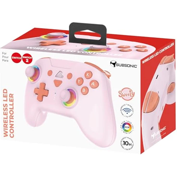 Subsonic 147437, Kabelloses Gamepad für Nintendo Switch mit D-Pad, Home Button, Turbo-Funktion, Mehrfarbig, 600 mAh Akku, bis zu 10 Stunden Spielzeit – Bild 9