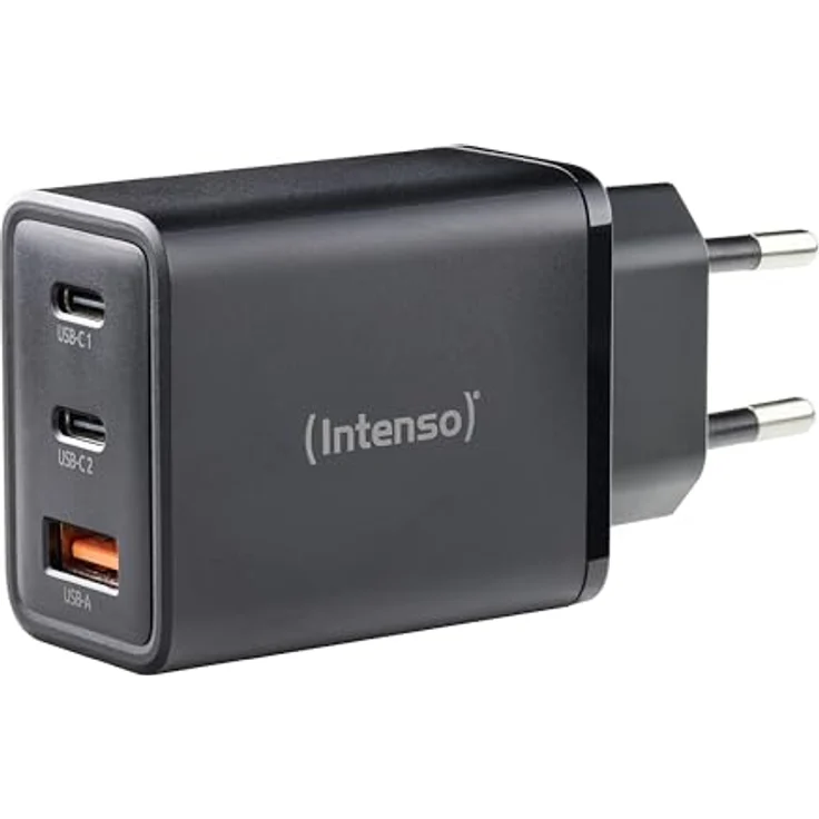 Intenso W65ACC GaN USB Ladegerät 65 W, 1x USB-A, 2x USB-C®, schwarz, energieeffizient und kompakt mit USB Power Delivery (USB-PD) – Bild 2