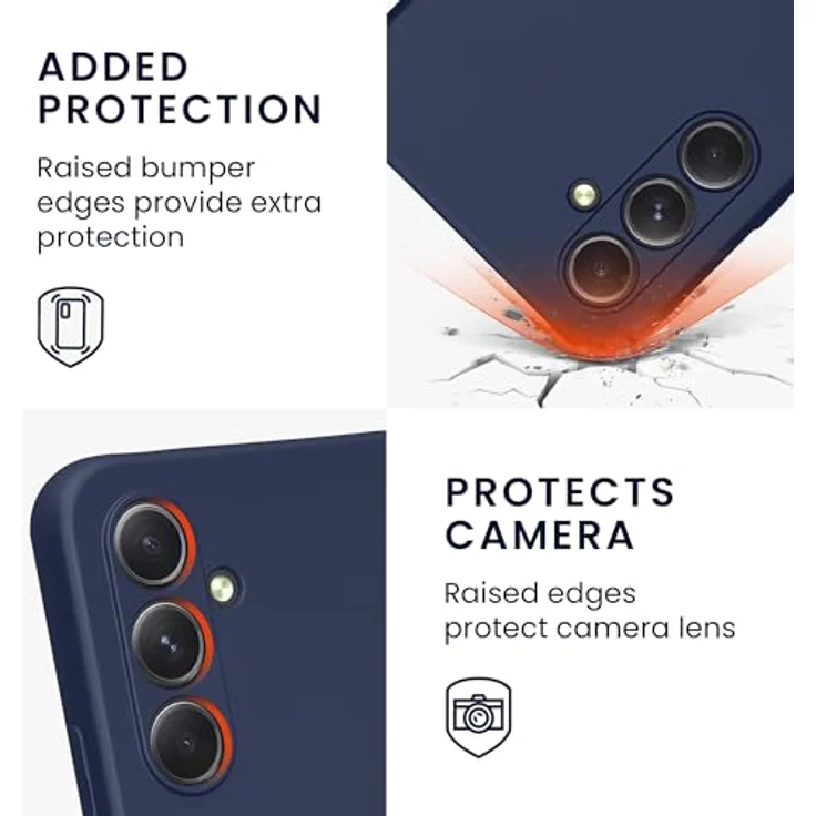 kwmobile Handyhülle für Samsung Galaxy A54 5G, weiche Silikon Schutzhülle mit metallisch schimmerndem Effekt, Metallic Blau – Bild 3