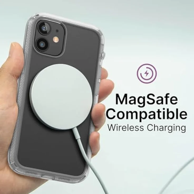 Catalyst Influence Case iPhone 12 / iPhone 12 Pro, durchsichtige Handyhülle mit Fallschutz, kabellosem Laden und erhöhten Kanten – Bild 4