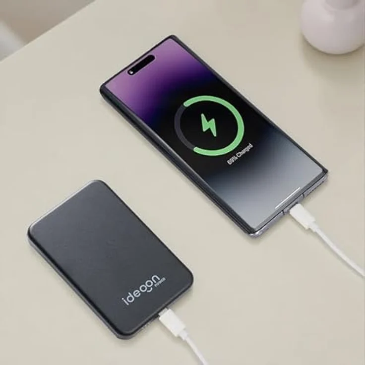 ideoon MagSafe Powerbank 5000 mAh, 15W Qi – Kompakte Wireless Power Bank für iPhone & Android – Schnelles Laden mit Quick Charge – Bild 8