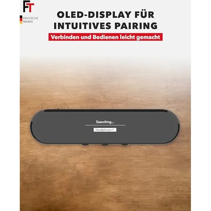 FeinTech BT200 Bluetooth® 5.4 Audio Transmitter, aptX, Auracast, SPDIF-Passthrough, OLED-Display, USB-Audio – Bild 5