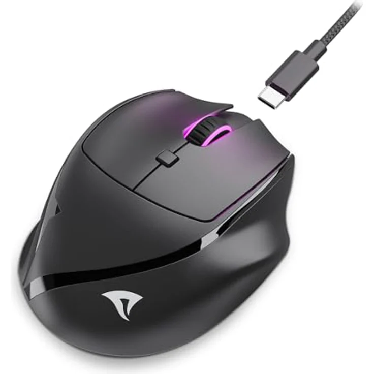 Sharkoon OfficePal M25W Schwarz, kabellose Maus mit 50 Stunden Akkulaufzeit und 6 Tasten – Bild 4