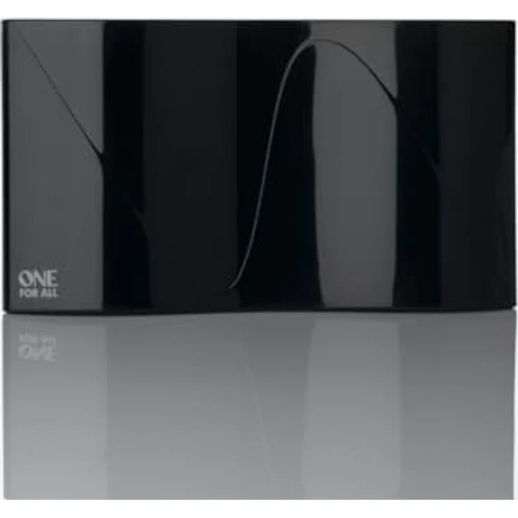 One For All DVB-T-DVB-T2 Indoor-Zimmerantenne - HD-HDTV Fernseher TV Antenne mit Verstärker - 0-15 km Reichweite ? 1.5 meter Koaxialkabel - UHF-VHF - Schwarz - SV9323 – Bild 2