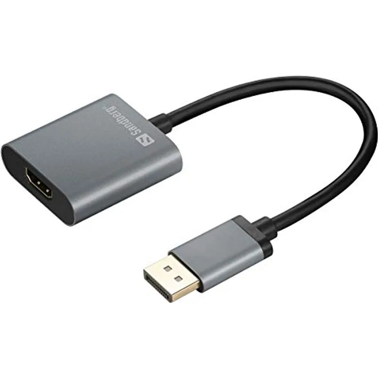 Sandberg - Videoanschluß - DisplayPort / HDMI - DisplayPort (M) bis HDMI (W) - 20cm - 4K Unterstützung (509-19)