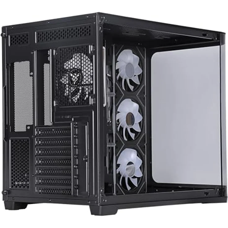 Itek Case Dark CAVE Curved - Gaming Tower, ATX, 4 x 12 cm ARGB Fan, 2 x USB3, Type-C, Side & Front Panel Temp Glass, Gehärtetes Glas, Schwarz – Bild 5