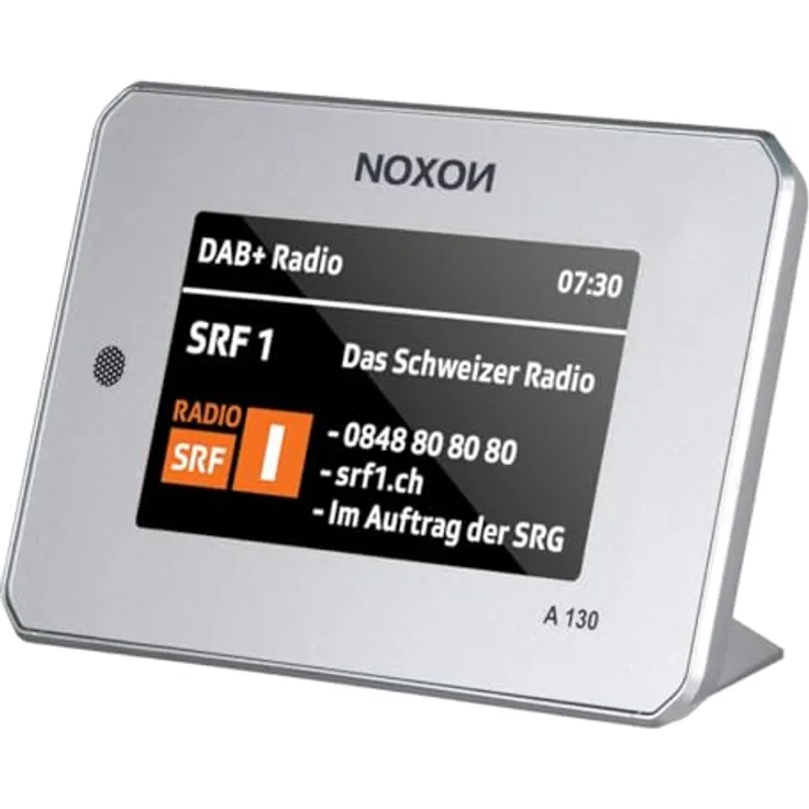 Noxon A 130 Silber, DAB+/UKW & Internet-Radio, Bluetooth Audio-Streaming, 4.3 Zoll Farbdisplay, 90 Speicherplätze