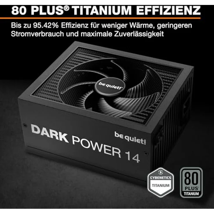 be quiet! DARK POWER 14 1200W EU, ATX-Netzteil mit 80 PLUS Titanium Zertifizierung, vollmodular, Schwarz – Bild 2