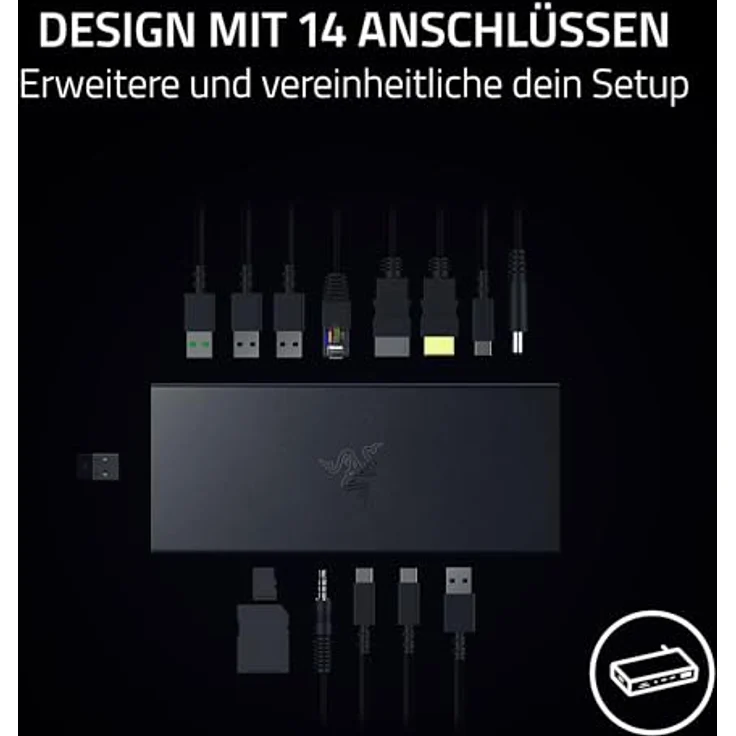 Razer USB 4 Dock - High-Speed-Dock für Gaming und Produktivität - Dual-Display-Unterstützung, 14-Port, Schwarz – Bild 3