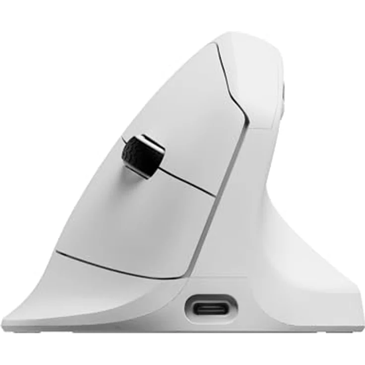 Keychron M5 Wireless Ergonomic Maus, Ergonomisches Design mit 6400 dpi, Weiß – Bild 2