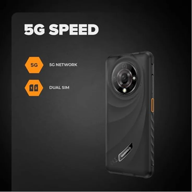 Hammer H Iron 6 5G, Robustsmartphone mit 8 GB RAM, 256 GB Speicher, 64 MP Kamera, IP69, MIL-STD-810H, Schwarz – Bild 5