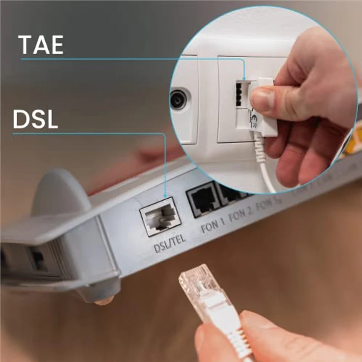 COXBOX 15 m DSL Kabel Fritzbox, Speedport, Easybox - TAE Kabel RJ45 grau - VDSL ADSL WLAN Router-Kabel mit Twisted Pair für eine zuverlässige Verbindung – Bild 4