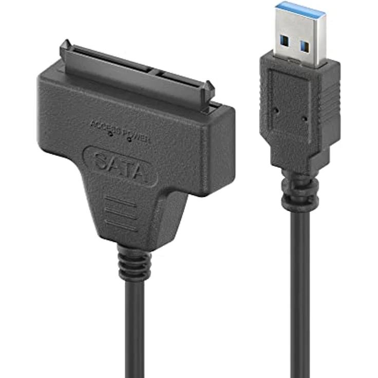 conecto, USB 3.0 auf SATA Adapter für 2.5 Zoll Festplatten/Laufwerke, UASP Unterstützung, 5 GB/s, schwarz – Bild 5