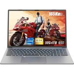 Ninkear N16 PRO Laptop 16 Zoll 2,5K IPS 165Hz Bildschirm Inte Core™ i7-13620H bis zu 4,9GHz 32GB DDR4 1TB PCIE SSD Tastatur mit Hintergrundbeleuchtung Fingerabdruck-Entsperrung Computer Windows 11, Silber