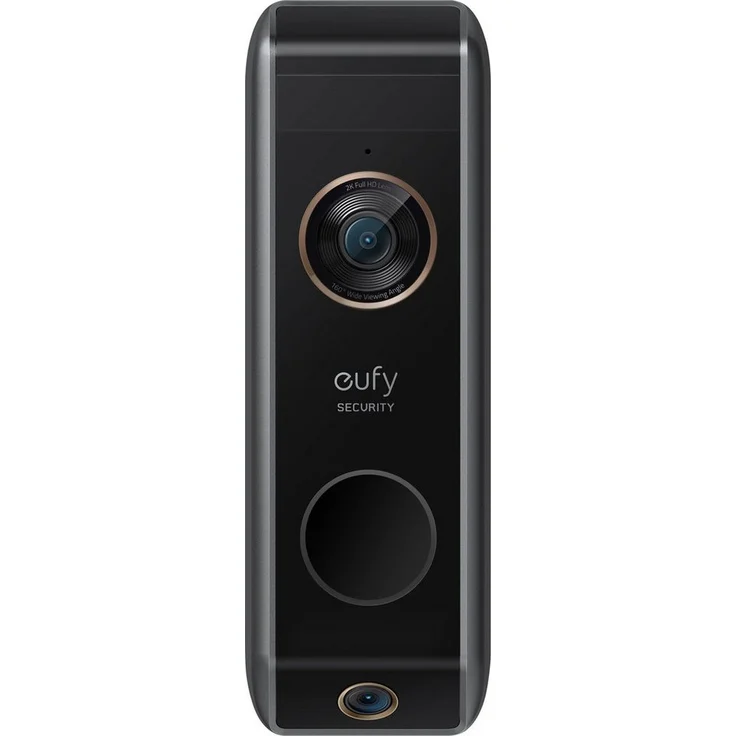 eufy Video Doorbell Dual 2K Überwachungskamera (Außenbereich), AES128-Datenverschlüsselung, schwarz