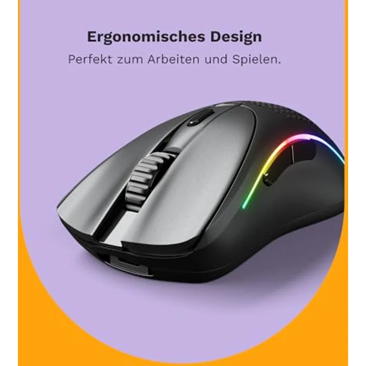 Glorious Gaming Model D 2 Wireless Gaming Mouse - superleicht 66g, bis zu 210h Batterie, 26K Opt. Sensor, 6 program. Tasten, 80 Millionen Klicks, FPS, MMO, MOBA - Mattschwarz - Preisvergleich – Bild 3