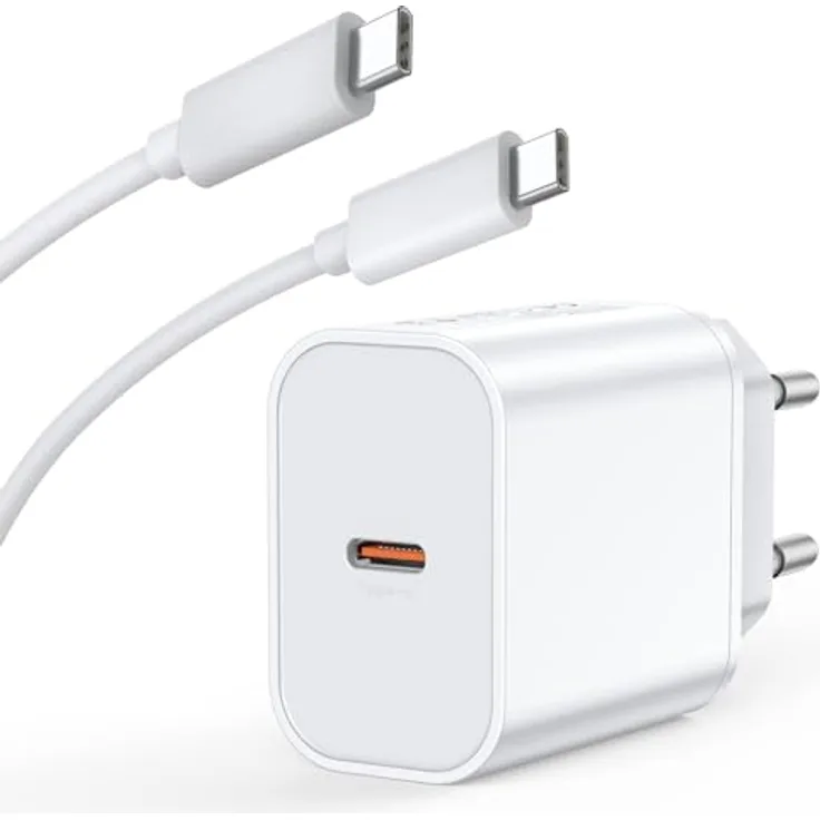 BHHB USB C Ladegerät 45W Schnellladegerät mit 2M Kabel, kompatibel mit iPhone 17/16/15 Pro, Samsung Galaxy S24/S23, inklusive sicherem Adapter für Hochgeschwindigkeitsaufladung