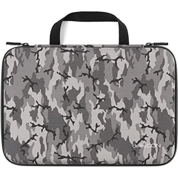 deleyCON Hardcase Tasche für GoPro Actionkamera, Robust und Strapazierfähig, Staub- und Spritzwasserschutz, XL Camouflage für GoPro Hero 13/12/11/10/9 – Bild 4