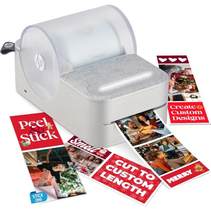 HP Sprocket Panorama Instant- Tragbarer Farbetiketten- und Fotodrucker (Grau) - Personalisieren Sie Drucke im Format 2 x 0,5 bis 9 Zoll auf Papier mit Selbstklebender Zinkrückseite – Bild 1