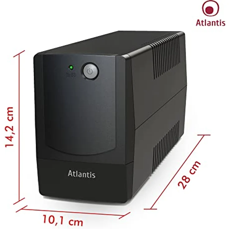 Atlantis Land OnePower PX1100, Unterbrechungsfreie Stromversorgung (USV) 1,1 kVA, 550 W, 4 AC-Ausgänge, LED-Display, kompakte Bauweise – Bild 7