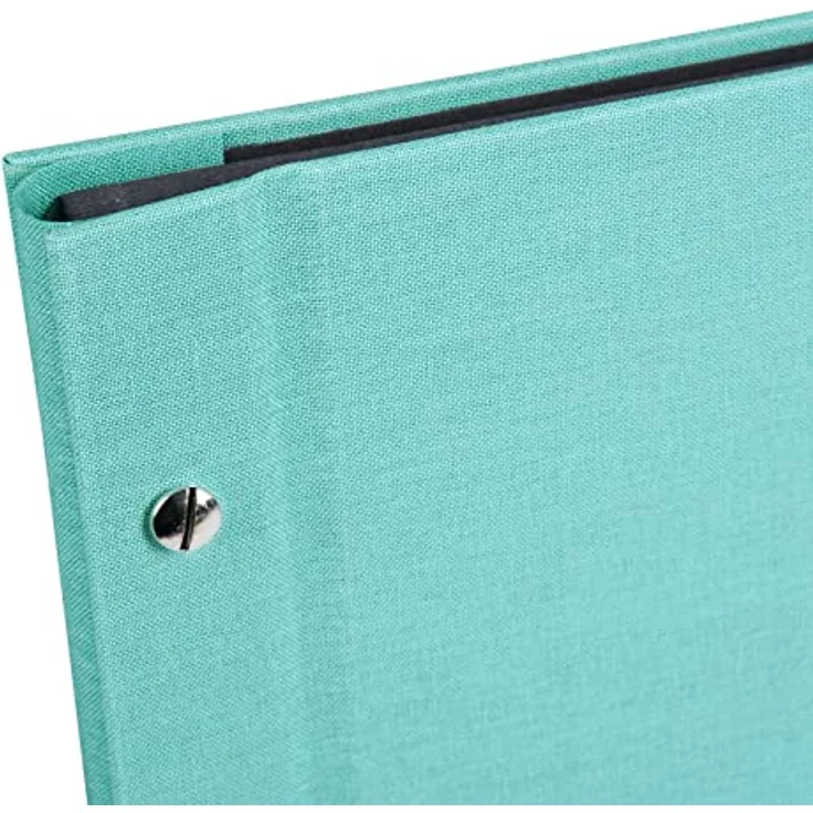 goldbuch Schraubalbum mit Fensterausschnitt, Bella Vista Trend, 39 x 31 cm, 40 schwarze Seiten mit Pergamin-Trennblättern, Erweiterbar, Leinen, Aqua, 28507 – Bild 5
