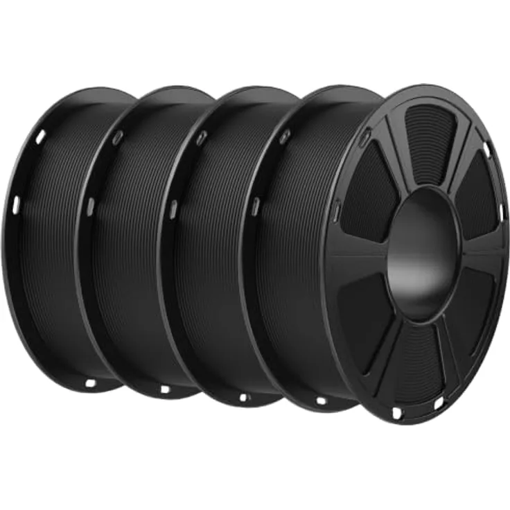 GEEETECH PETG Filament 1,75mm, Schwarz, 4kg Spule, hohe Korrosionsbeständigkeit, kompatibel mit FDM 3D Druckern
