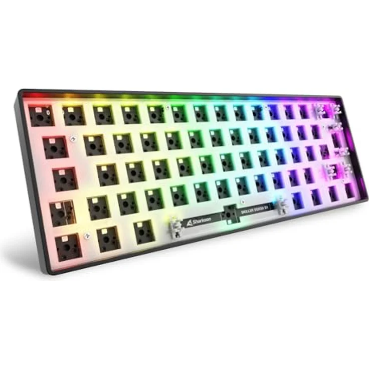 Sharkoon SKILLER SGK50 S4 Gen2 Barebone, 60% RGB-Tastatur, anpassbar ohne Schalter und Tastenkappen – Bild 1