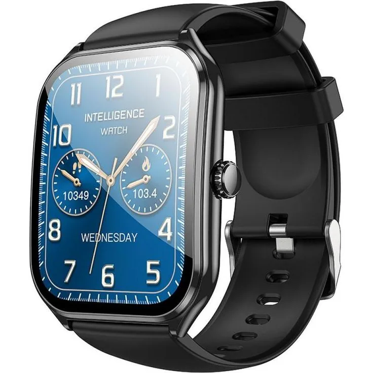 Hoco Y28 Call, Smartwatch in Schwarz mit AMOLED-Display, Anruffunktion und Sportmodi, IP67 wasserdicht