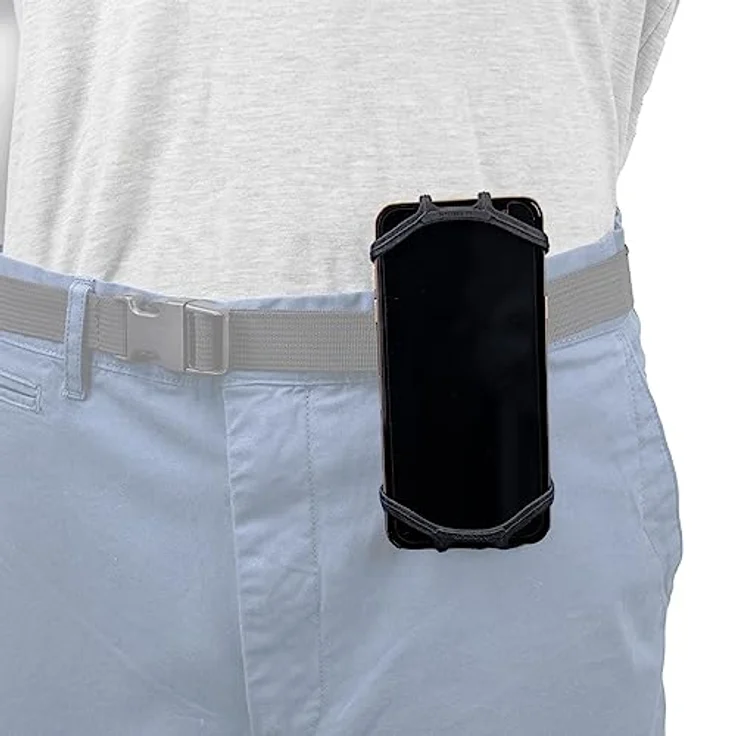 Mobilis UNIVERSAL BELT CLIP ABS, Universelle Halterung für Geräte 5-7 Zoll, 90° drehbar, Rückschlagsicherung, schlanker Ständer – Bild 2