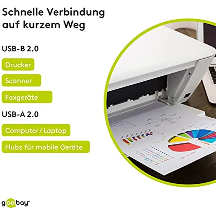 Wentronic Goobay USB 2.0 Hi-Speed Adapter, USB 2.0-Buchse (Typ A) - USB 2.0-Buchse (Typ A) > USB 2.0-Stecker (Typ B) (50291) – Bild 5