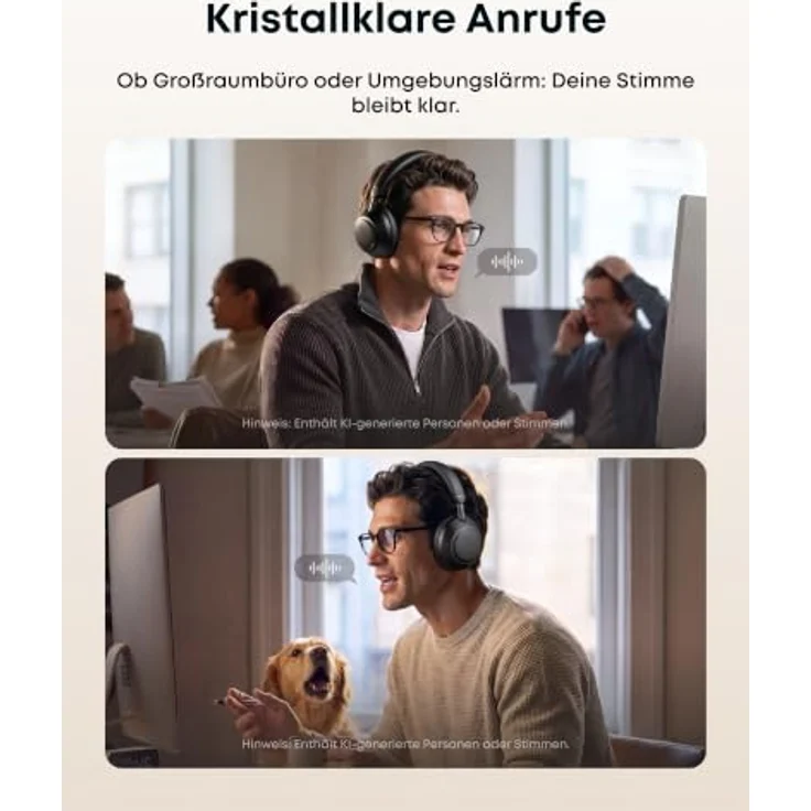 Anker Soundcore Space 2 Pro, Over-Ear Kopfhörer mit Crystal Clear Call, Adaptive Deep ANC und 60 Stunden Akkulaufzeit – Bild 4