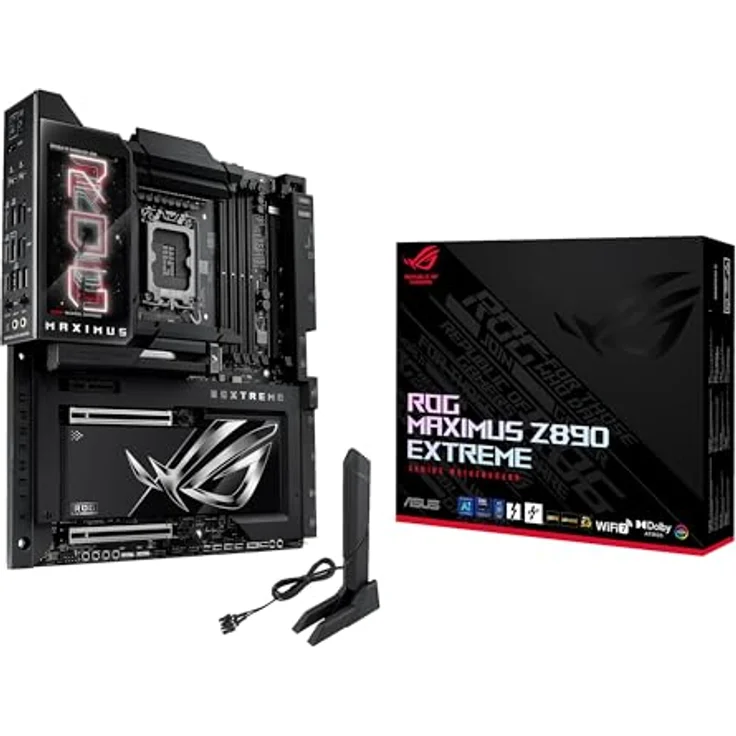 ASUS ROG Maximus Z890 Extreme Gaming Mainboard Sockel Intel LGA 1851 (E-ATX, Advanced AI, DDR5, NitroPath DRAM, WiFi 7, 3X PCIe 5.0 M.2, 1x PCIE 4.0 M.2, 2X Thunderbolt 5, DIMM Flex) – Bild 1