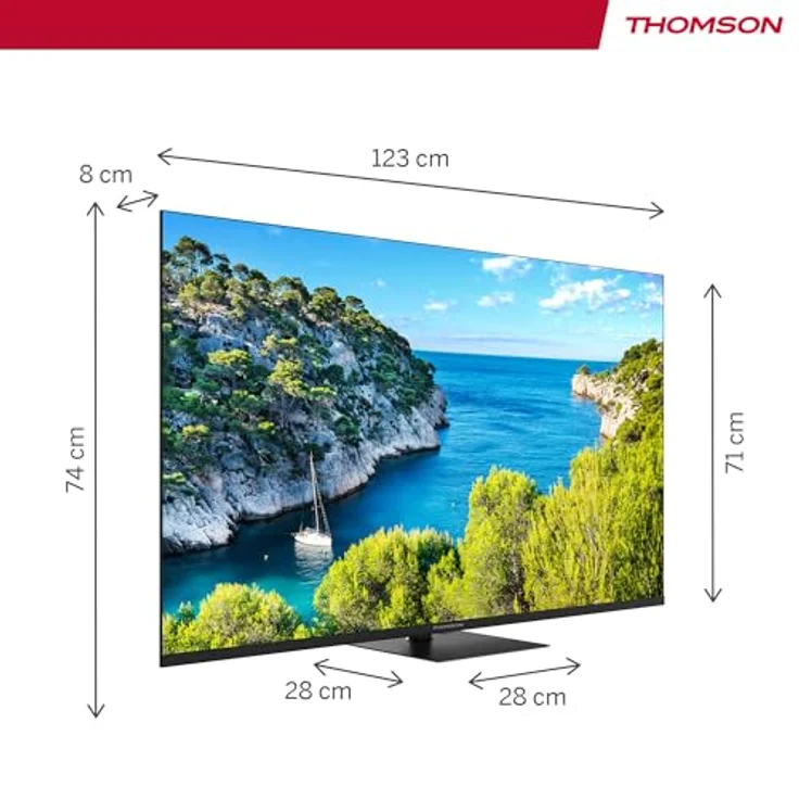 Thomson 55UG5C14-2025, 55 Zoll (139cm) 4K Ultra HD Google TV mit HDR, WLAN, Triple Tuner, Dolby Audio, schwenkbarem Standfuß und beleuchteter Fernbedienung – Bild 2