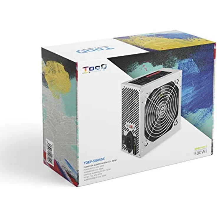 TooQ TQEP-500SSE - 500 W Ecopower II Netzteil mit aktivem PFC, geräuschloser 120mm Lüfter mit automatischer Drehzahlregelung (ATX 12V V1.3, -, Farbe Silber) – Bild 8
