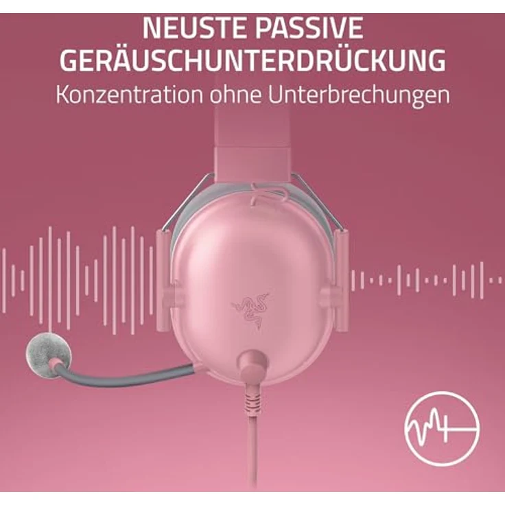 RAZER BLACKSHARK V2 X, Kabelgebundenes Esports-Headset mit RAZER™ Triforce Titanium 50-mm-Treibern und HyperClear Mikrofon, Over-ear Design, Quarz/Rosa – Bild 4
