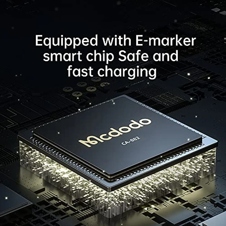 Mcdodo CA-8820 100W USB-C auf USB-C Kabel, 1,2m, schwarz, E-Marker Chip, 5A, langlebige Zink- und Nylonkonstruktion, schnell und sicher laden – Bild 7