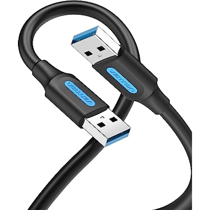 Vention USB-Stecker auf Stecker 3.0 Kabel, 1 m, SuperSpeed Datenübertragung, USB-auf-USB-Kabel, kompatibel mit externer Festplatte, DVD-Player, Laptop-Kühler, Kamera – Bild 1