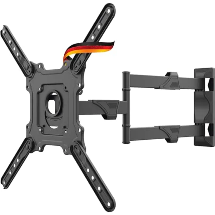 SCHWAIGER 9420 TV-Wandhalterung für 23-75 Zoll Fernseher, neigbar und schwenkbar, max. 35kg, VESA 400x400, schwarz inkl. Montagezubehör