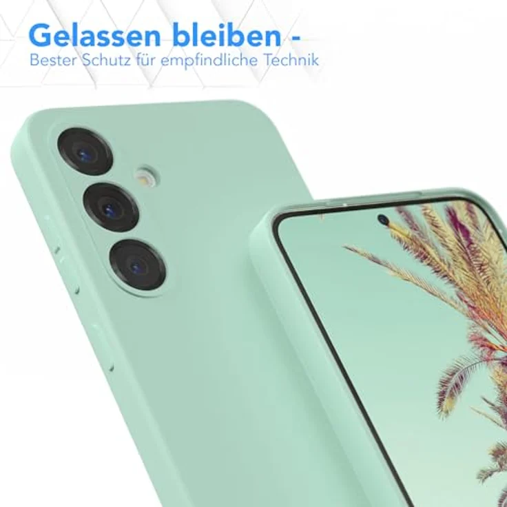EAZY CASE Silikonhülle für Galaxy S25, stoßfestes TPU Case mit Kameraschutz, pastell mintgrün, dünn und leicht, kratzresistent, kabelloses Laden kompatibel – Bild 4