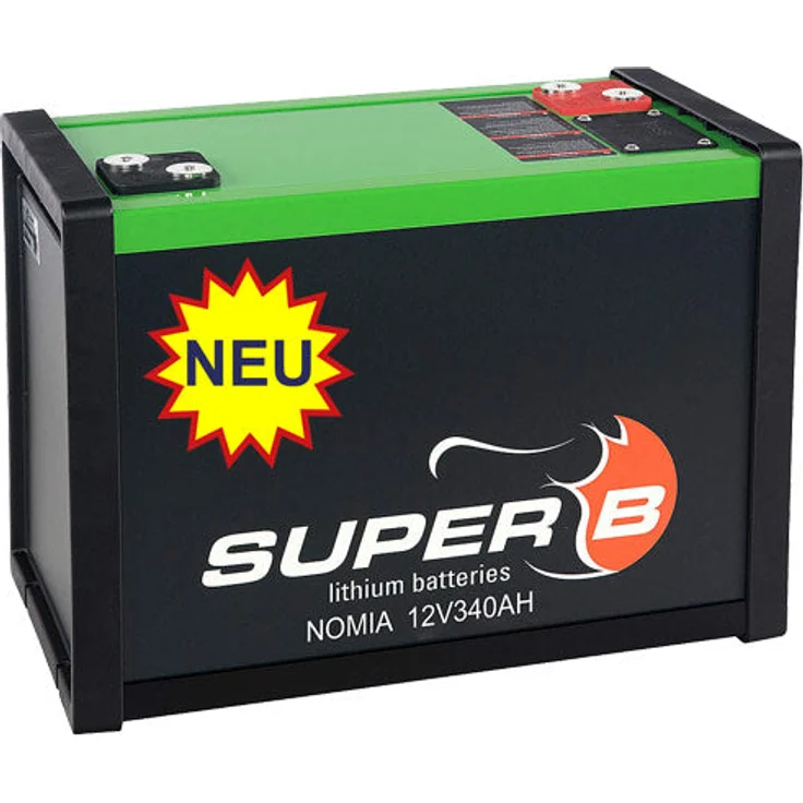 Super B Nomia 12V 340Ah, Hochleistungs-LiFePO4 Batterie mit 4352 Wh, kompakt und wartungsfrei
