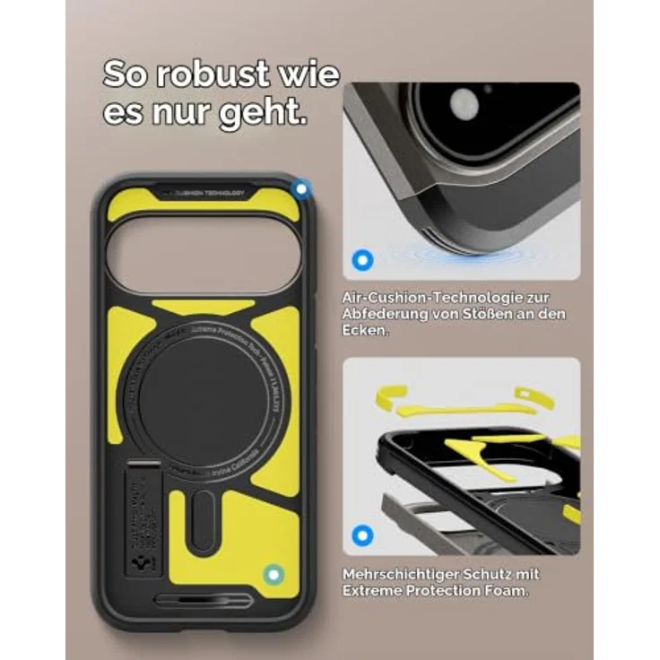 Spigen Tough Armor MagSafe, Schutzhülle für Google Pixel 11 Pro mit integriertem Kickstand und MagFit-Magnetring, gunmetal – Bild 4