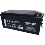 Quality Batteries Q-Batteries 12LS-250 / 12V - 250Ah Blei Akku Standard-Typ AGM VRLA 10 Jahres Typ, stationäre Batterie mit 250 Ah Kapazität und 10 Jahren Nutzungsdauer