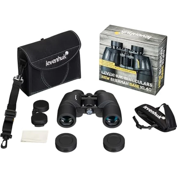 Levenhuk New Sherman BASE 10x40, Fernglas mit BaK-4 Optik, wasserdicht nach IP67, Stickstofffüllung, einziehbare Augenmuscheln – Bild 2