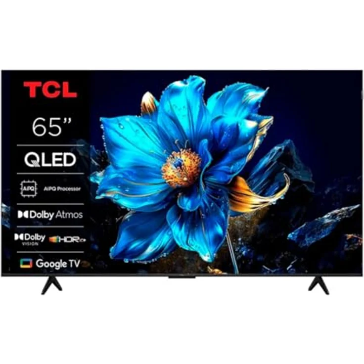 TCL 65P7K QLED 65 Zoll 4K UHD TV mit Dolby Vision, HDR10+, Antireflex, Google TV, Sprachsteuerung & AirPlay 2 – Bild 1