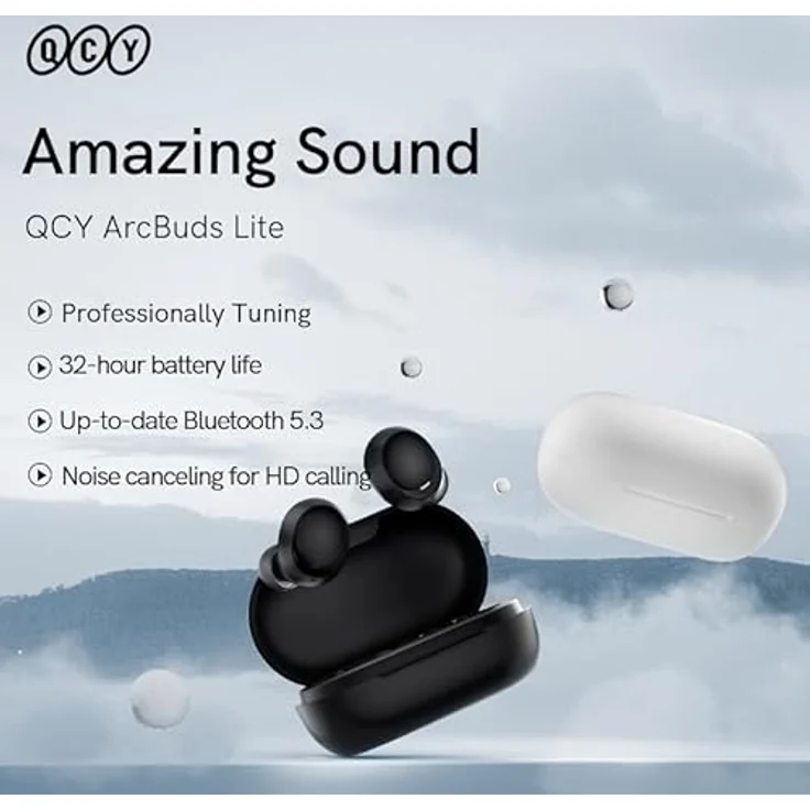 QCY T27 Arcbuds Lite TWS Bluetooth 5.3 Kopfhörer - Weiß – Bild 8