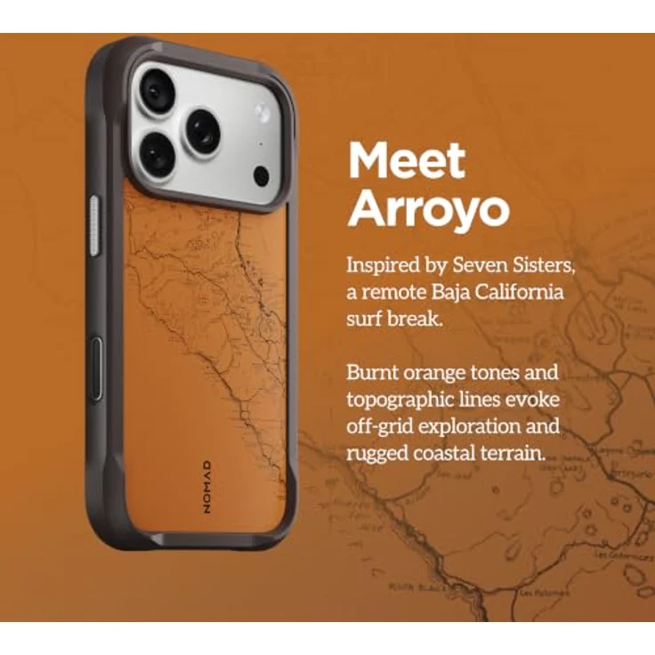 Nomad Rugged Case - arroyo - Handyhülle für iPhone 17 Pro/18 Pro mit robustem Polycarbonat-Rahmen, MagSafe-Unterstützung und verstärkten Ecken – Bild 8