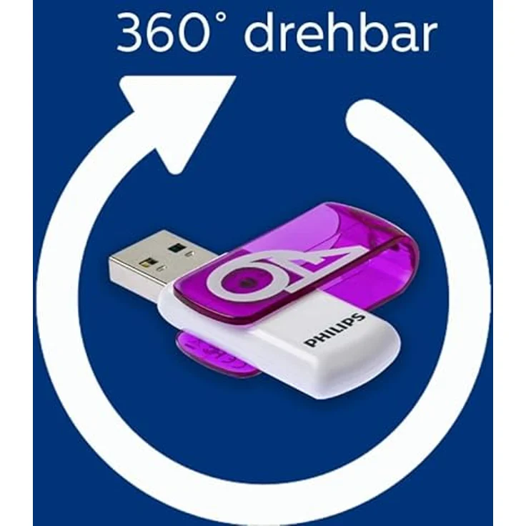 Philips USB 2.0 64GB Vivid Edition Purple 2-Pack  – Bild 8