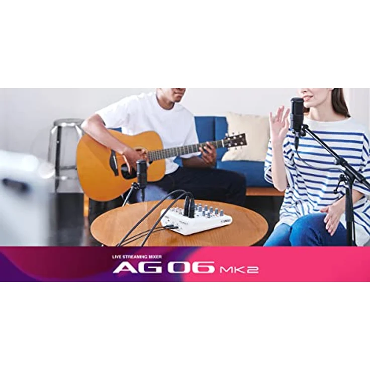 Yamaha AG06MK2 6-Kanal-Live-Streaming Mischpult mit USB-Audio-Interface – Für Windows, Mac, iOS und Android – In Schwarz – Bild 4